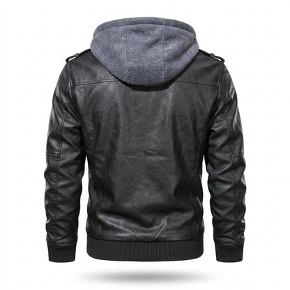 Lederjacken Outlet24 - Deram | Gefüttert Strukturiert Lederjacke Herren