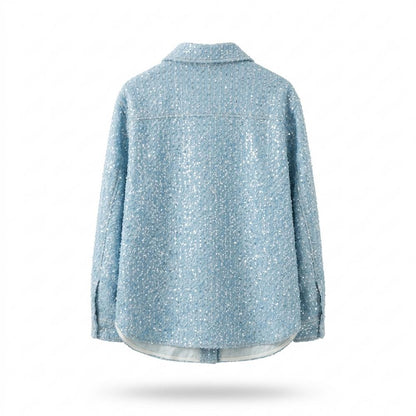 Lederjacken Outlet24 - Cotet | Strukturierte Paillettenbesetzte Jacke Damen