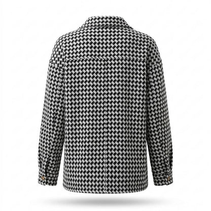 Lederjacken Outlet24 - Cogem | Gemusterte Geknöpfte Jacke Damen
