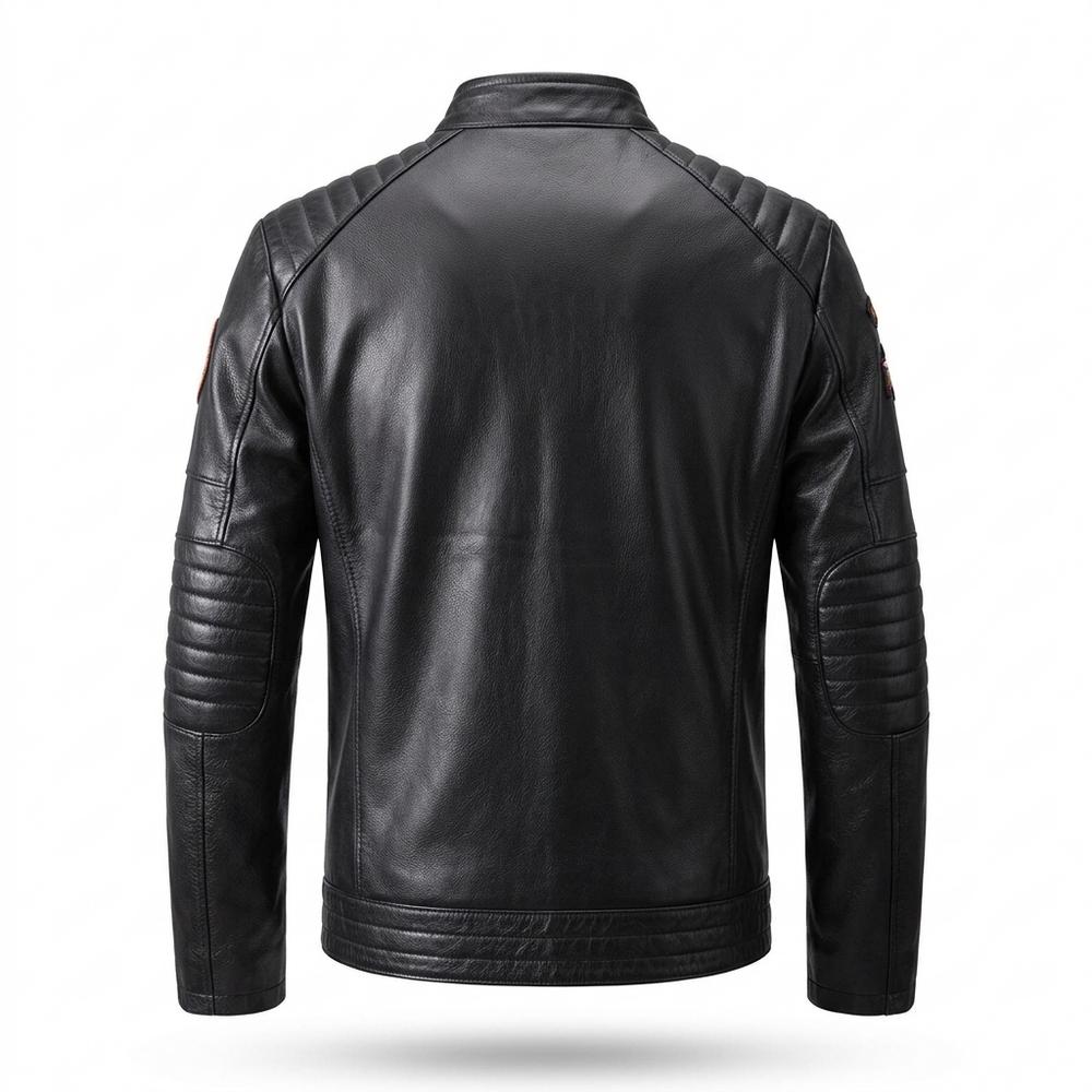 Lederjacken Outlet24 - Notok | Gesteppte Genarbte Lederjacke Herren