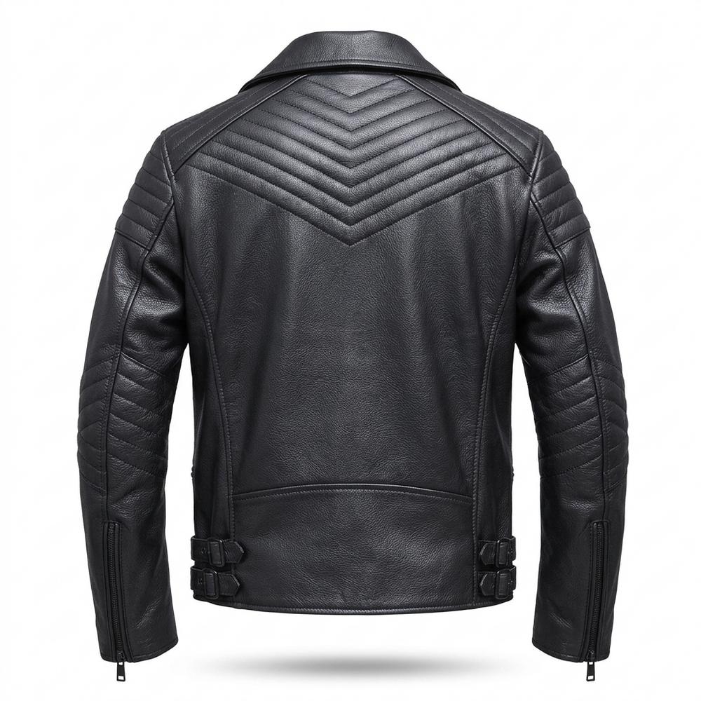 Lederjacken Outlet24 - Lufav | Gesteppt Asymmetrisch Lederjacke Herren
