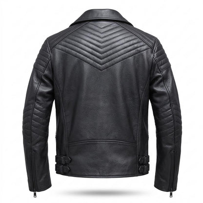 Lederjacken Outlet24 - Lufav | Gesteppt Asymmetrisch Lederjacke Herren