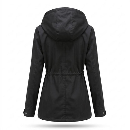 Lederjacken Outlet24 - Eiran | Gefütterte Taillenregulierbare Jacke Damen