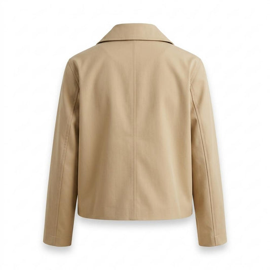 Lederjacken Outlet24 - Cotit | Kurz Geschnittene Gabardine Jacke Damen