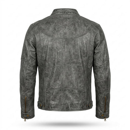 Lederjacken Outlet24 - Lebav | Patiniert Tailliert Lederjacke Herren