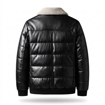 Lederjacken Outlet24 - Runul | Gesteppt Gefüttert Lederjacke Herren