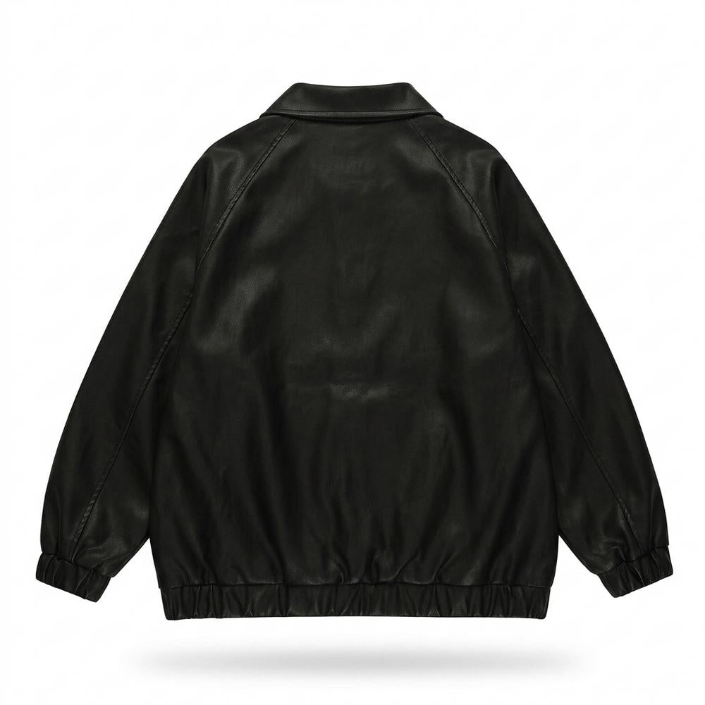 Lederjacken Outlet24 - Aobir | Glatte Weite Lederjacke Unisex