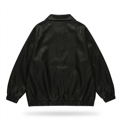 Lederjacken Outlet24 - Aobir | Glatte Weite Lederjacke Unisex