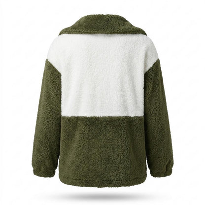 Lederjacken Outlet24 - Miwuv | Zweifarbige Plüschige Jacke Damen