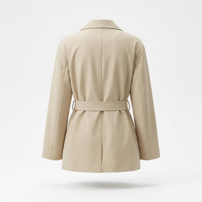 Lederjacken Outlet24 - Runik | Tailliert Kragenlos Mantel Damen