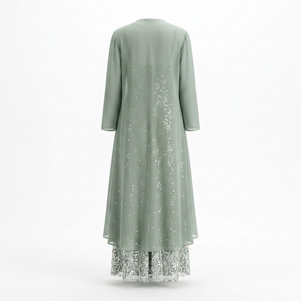 Lederjacken Outlet24 - Catur | Langärmlig Zweiteilig Kleid Damen