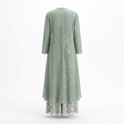 Lederjacken Outlet24 - Catur | Langärmlig Zweiteilig Kleid Damen