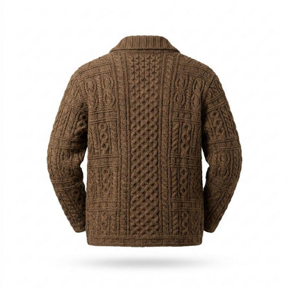Lederjacken Outlet24 - Tamun | Grobgestrickt Strukturiert Strickjacke Herren