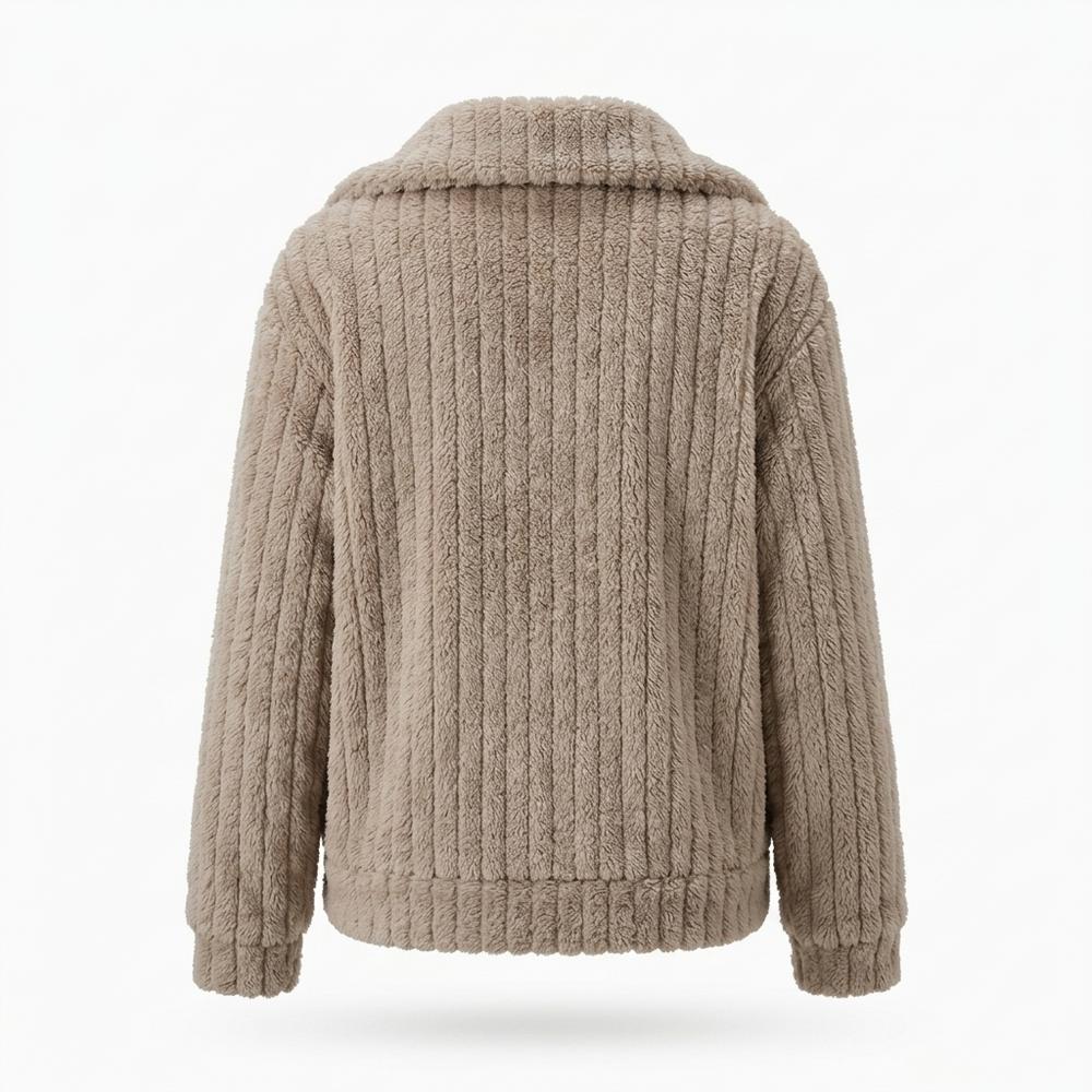 Lederjacken Outlet24 - Datus | Gerippt Flauschig Jacke Damen