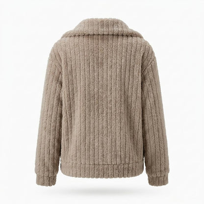 Lederjacken Outlet24 - Datus | Gerippt Flauschig Jacke Damen