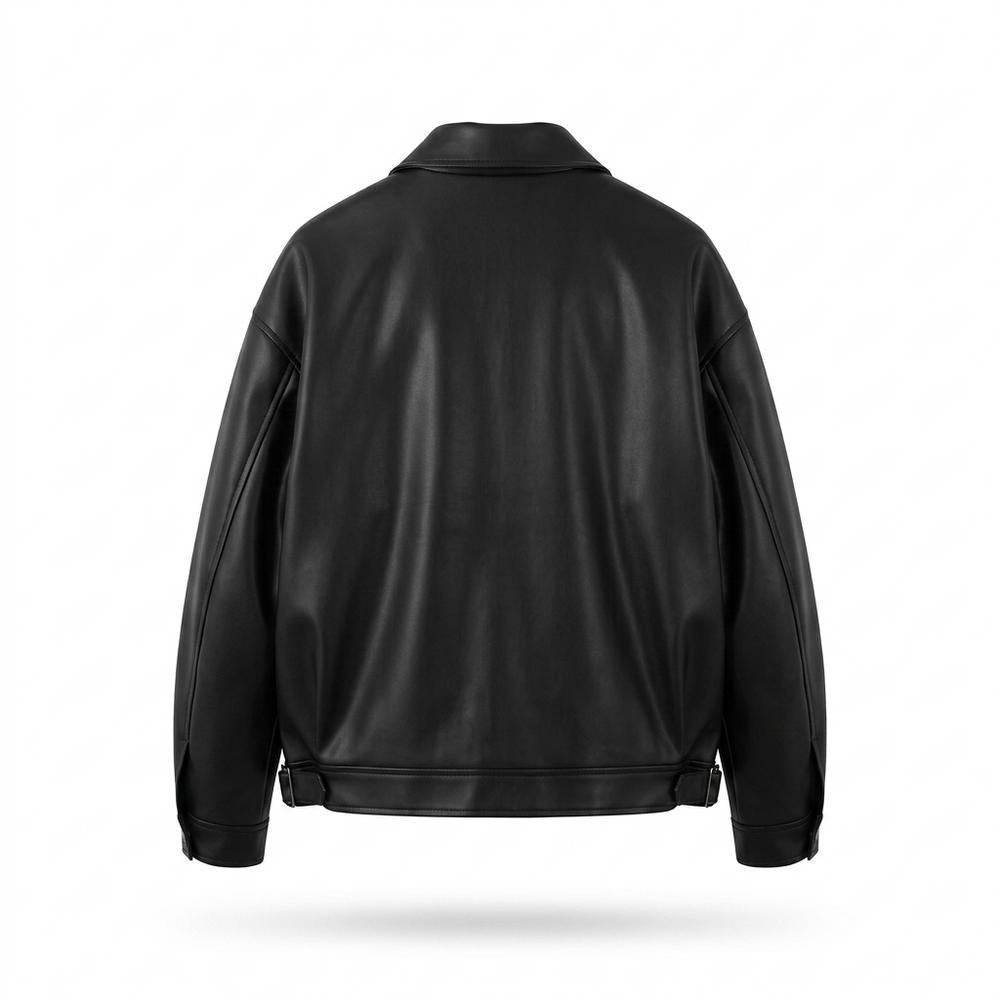 Lederjacken Outlet24 - Corod | Glatte Lockere Lederjacke Unisex