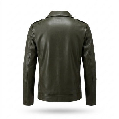 Lederjacken Outlet24 - Vomel | Asymmetrisch Tailliert Lederjacke Herren