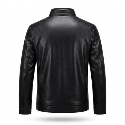 Lederjacken Outlet24 - Kemor | Stehkragen Gefüttert Lederjacke Herren