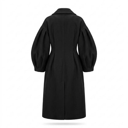 Lederjacken Outlet24 - Yelid | Tailliert Voluminös Mantel Damen