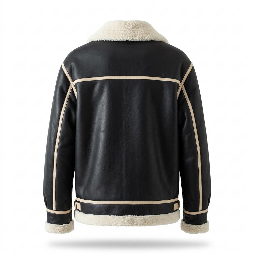 Lederjacken Outlet24 - Sifon | Gefüttert Abgesetzt Lederjacke Unisex