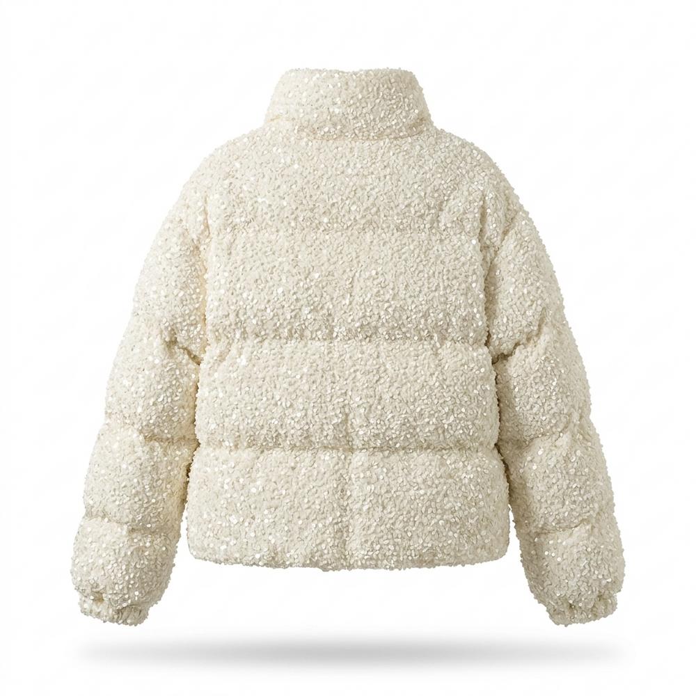 Lederjacken Outlet24 - Eihal | Paillettenbesetzt Wattiert Jacke Damen
