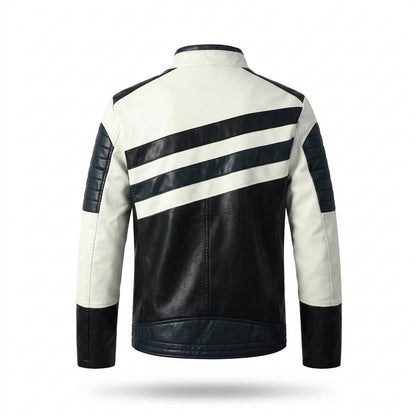 Lederjacken Outlet24 - Dalam | Farbblockiert Gesteppt Lederjacke Herren