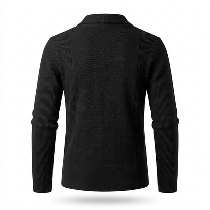 Lederjacken Outlet24 - Cuhev | Strukturiert Tailliert Cardigan Herren