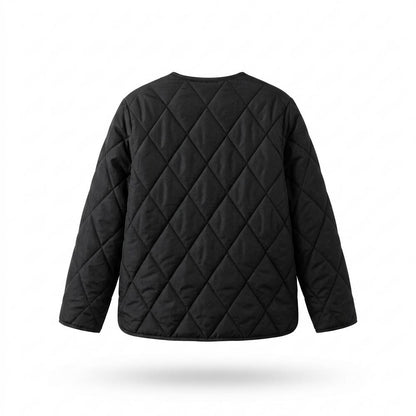 Lederjacken Outlet24 - Nates | Gesteppt Kragenlos Jacke Damen