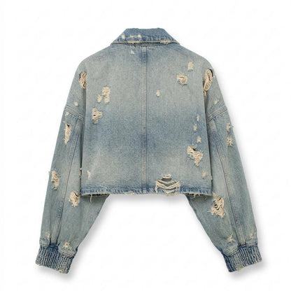 Lederjacken Outlet24 - Ratav | Zerrissene Kurzgeschnittene Jacke Unisex