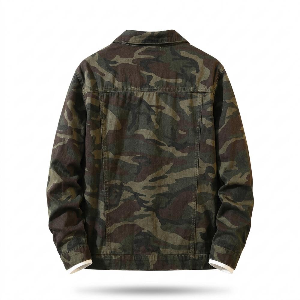 Lederjacken Outlet24 - Alvan | Gemustert Geknöpft Jacke Herren