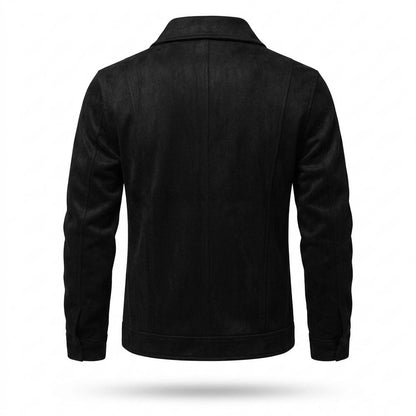 Lederjacken Outlet24 - Cazuk | Strukturierte Taillierte Wildleder-Jacke Herren