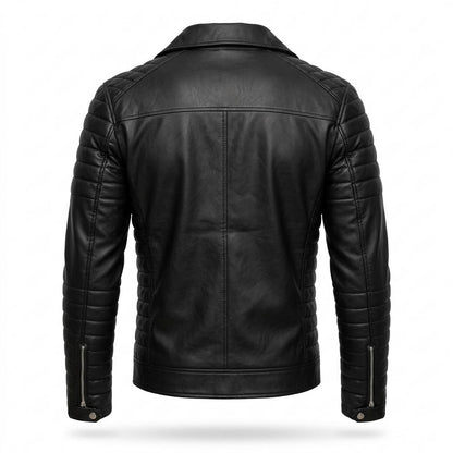 Lederjacken Outlet24 - Zepik | Asymmetrisch Gesteppt Lederjacke Herren