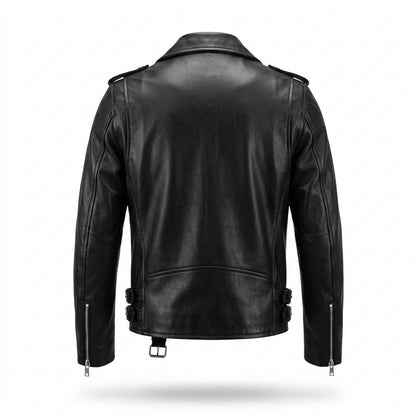 Lederjacken Outlet24 - Sidok | Asymmetrische Taillierte Lederjacke Herren
