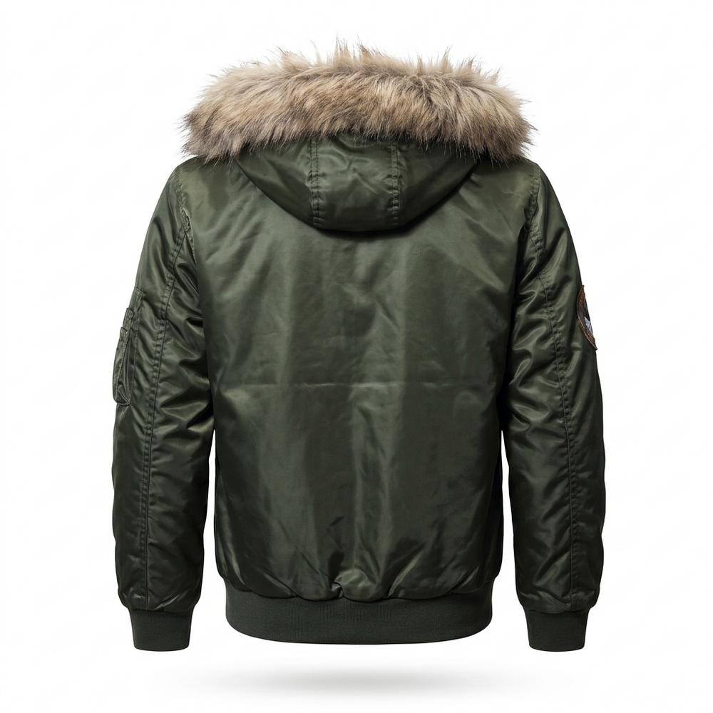 Lederjacken Outlet24 - Cehan | Gefüttert Pelzbesetzt Jacke Herren