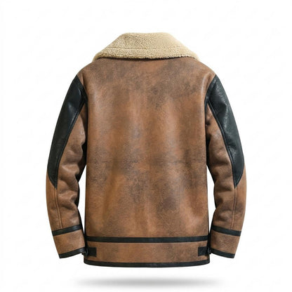 Lederjacken Outlet24 - Vewid | Gefüttert Zweifarbig Lederjacke Herren