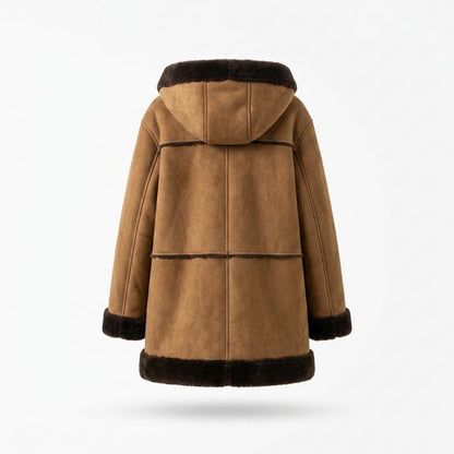 Lederjacken Outlet24 - Zosel | Gefütterter Veloursartiger Mantel Damen