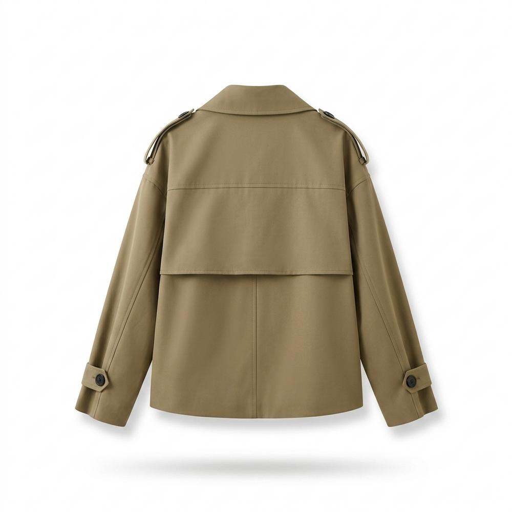 Lederjacken Outlet24 - Liwom | Zweireihiger Kurzer Mantel Damen