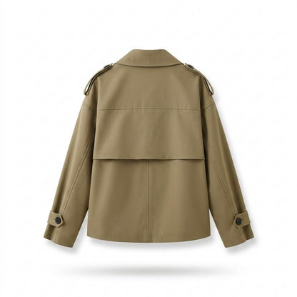 Lederjacken Outlet24 - Liwom | Zweireihiger Kurzer Mantel Damen