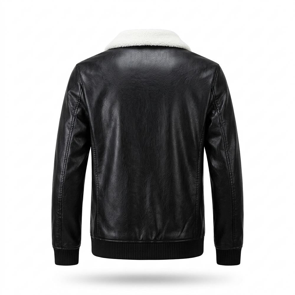 Lederjacken Outlet24 - Aowev | Gefüttert Sherpa Lederjacke Herren