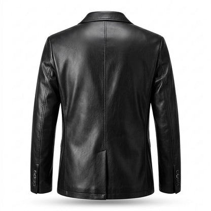 Lederjacken Outlet24 - Kuvok | Tailliert Geknöpft Lederjacke Herren