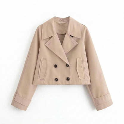 Lederjacken Outlet24 - Zigak | Doppelreihige Kurze Jacke Damen