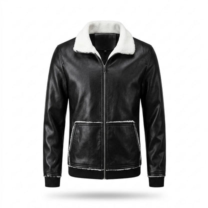 Lederjacken Outlet24 - Aowev | Gefüttert Sherpa Lederjacke Herren