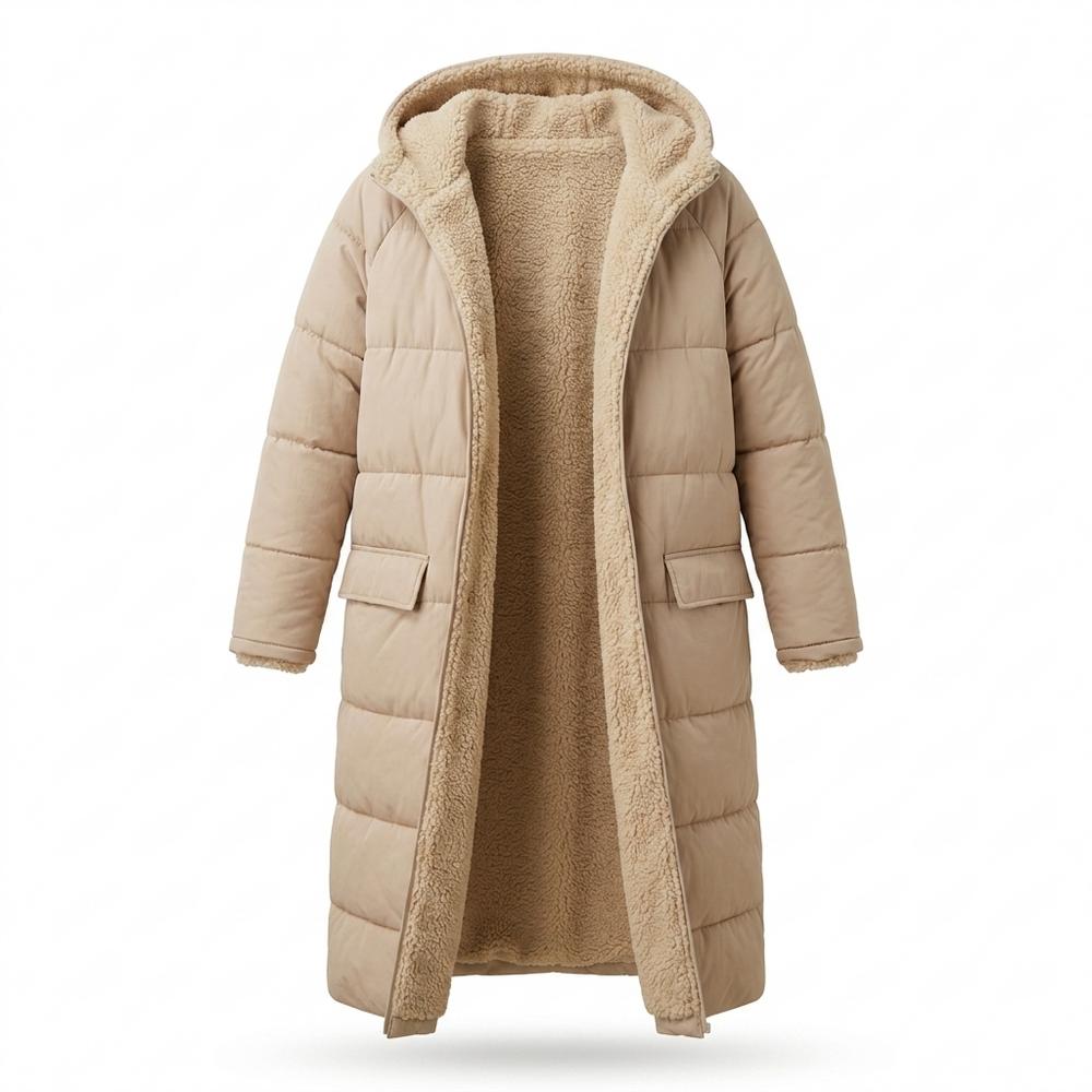 Lederjacken Outlet24 - Ailas | Gefütterter Gesteppter Mantel Damen