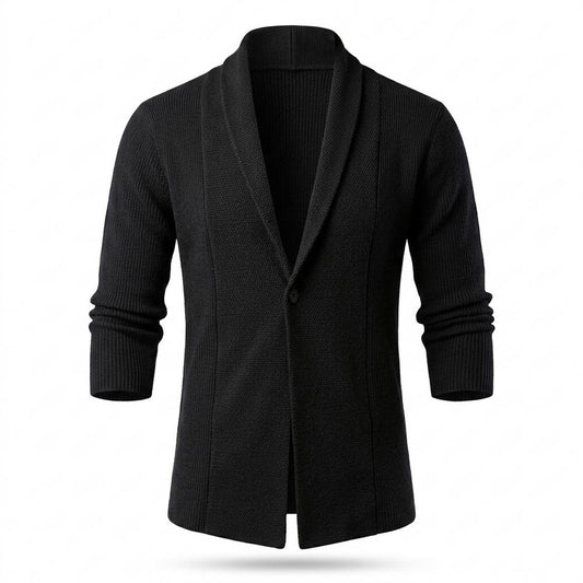 Lederjacken Outlet24 - Cuhev | Strukturiert Tailliert Cardigan Herren