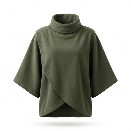 Lederjacken Outlet24 - Vavol | Hochgeschlossener Asymmetrischer Pullover Damen