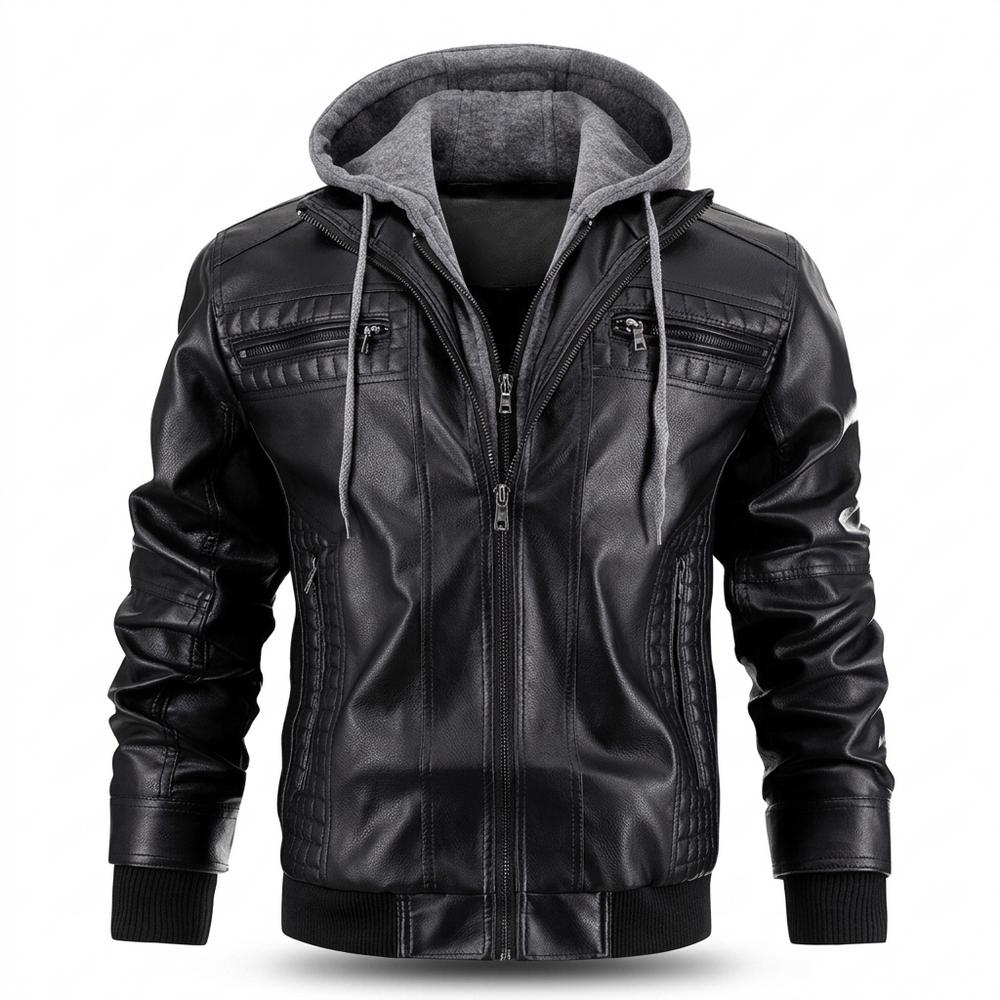 Lederjacken Outlet24 - Tovar | Gefütterte Gesteppte Lederjacke Herren