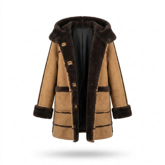 Lederjacken Outlet24 - Zosel | Gefütterter Veloursartiger Mantel Damen