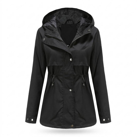 Lederjacken Outlet24 - Eiran | Gefütterte Taillenregulierbare Jacke Damen