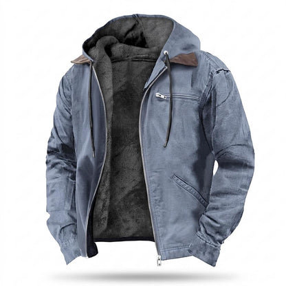 Lederjacken Outlet24 - Dusol | Gefüttert Kapuzen- Jacke Herren