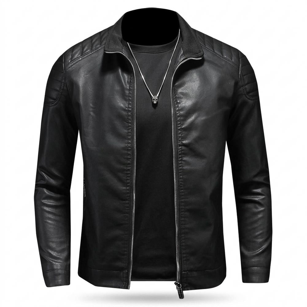 Lederjacken Outlet24 - Yozor | Gesteppt Figurbetont Lederjacke Herren